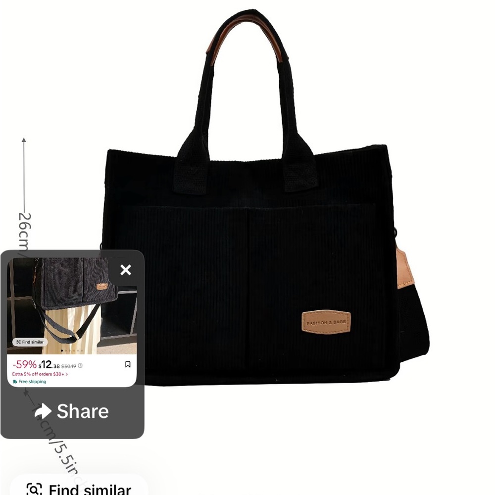 Black Tote Bag